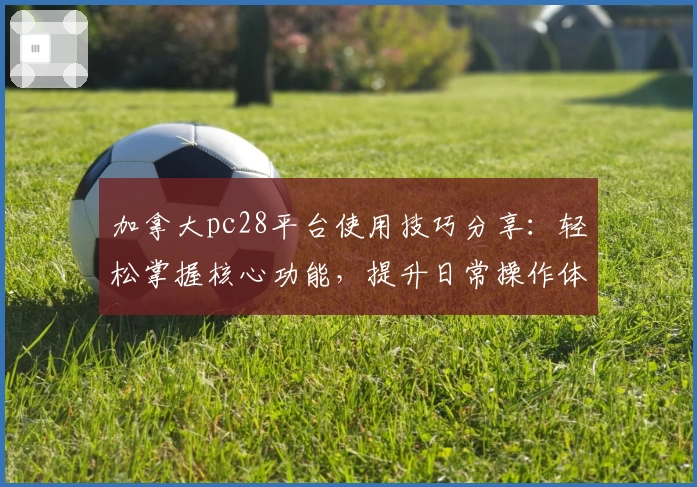 加拿大pc28平台使用技巧分享：轻松掌握核心功能，提升日常操作体验